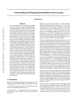 Understanding and Diagnosing Deep Reinforcement Learning