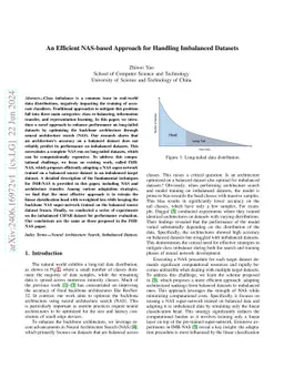 An Efficient NAS-based Approach for Handling Imbalanced Datasets