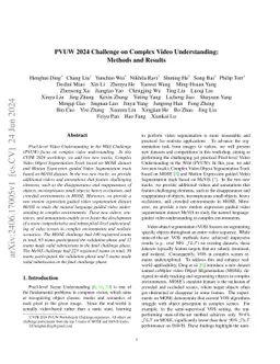 PVUW 2024 Challenge on Complex Video Understanding: Methods and Results