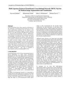 Multi-Aperture Fusion of Transformer-Convolutional Network (MFTC-Net)
  for 3D Medical Image Segmentation and Visualization