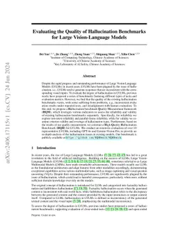 Evaluating the Quality of Hallucination Benchmarks for Large
  Vision-Language Models