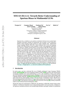 MM-SpuBench: Towards Better Understanding of Spurious Biases in Multimodal LLMs