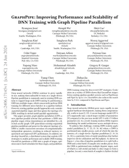 GraphPipe: Improving Performance and Scalability of DNN Training with
  Graph Pipeline Parallelism
