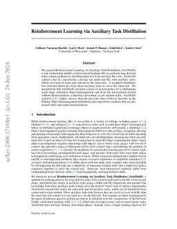 Reinforcement Learning via Auxiliary Task Distillation