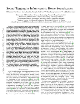 Sound Tagging in Infant-centric Home Soundscapes