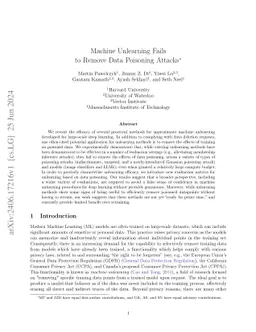 Machine Unlearning Fails to Remove Data Poisoning Attacks