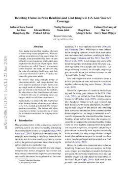 Detecting Frames in News Headlines and Lead Images in U.S. Gun Violence
  Coverage