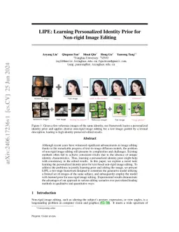 LIPE: Learning Personalized Identity Prior for Non-rigid Image Editing