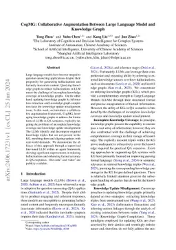 CogMG: Collaborative Augmentation Between Large Language Model and
  Knowledge Graph