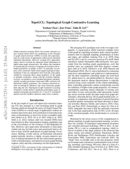 TopoGCL: Topological Graph Contrastive Learning