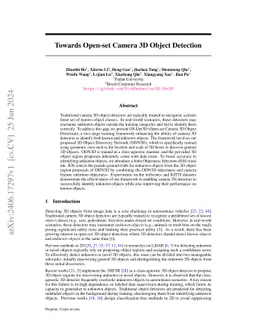 Towards Open-set Camera 3D Object Detection