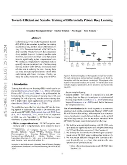 Efficient and Scalable Implementation of Differentially Private Deep Learning without Shortcuts