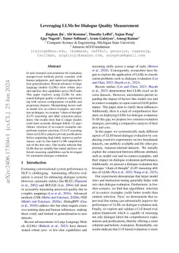 Leveraging LLMs for Dialogue Quality Measurement