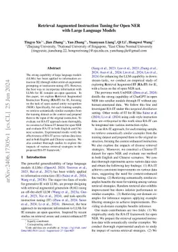 Retrieval Augmented Instruction Tuning for Open NER with Large Language
  Models