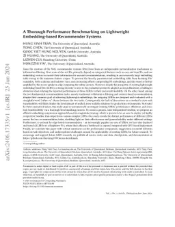 A Thorough Performance Benchmarking on Lightweight Embedding-based Recommender Systems