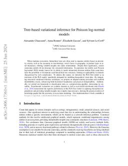 Tree-based variational inference for Poisson log-normal models