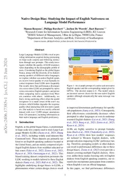 Native Design Bias: Studying the Impact of English Nativeness on Language Model Performance