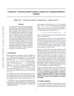 GradCheck: Analyzing classifier guidance gradients for conditional
  diffusion sampling