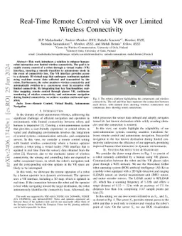 Real-Time Remote Control via VR over Limited Wireless Connectivity