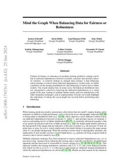 Mind the Graph When Balancing Data for Fairness or Robustness