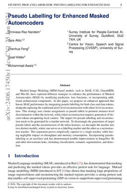Pseudo Labelling for Enhanced Masked Autoencoders