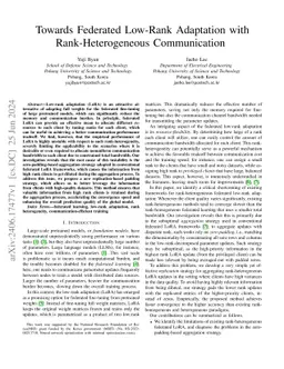 Towards Federated Low-Rank Adaptation with Rank-Heterogeneous
  Communication