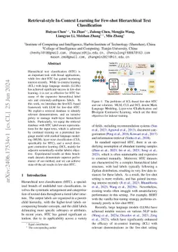Retrieval-style In-Context Learning for Few-shot Hierarchical Text
  Classification