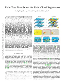 Point Tree Transformer for Point Cloud Registration