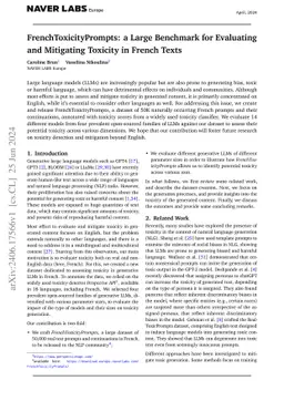 FrenchToxicityPrompts: a Large Benchmark for Evaluating and Mitigating
  Toxicity in French Texts