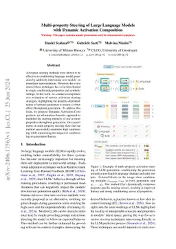 Multi-property Steering of Large Language Models with Dynamic Activation
  Composition