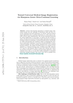 Toward Universal Medical Image Registration via Sharpness-Aware
  Meta-Continual Learning