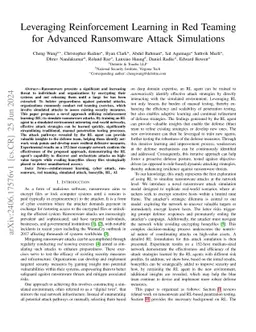 Leveraging Reinforcement Learning in Red Teaming for Advanced Ransomware
  Attack Simulations