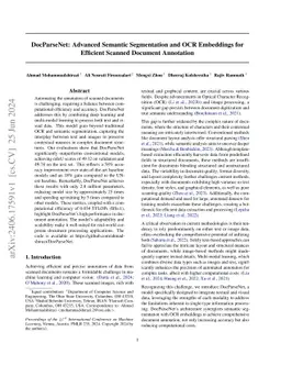 DocParseNet: Advanced Semantic Segmentation and OCR Embeddings for
  Efficient Scanned Document Annotation
