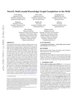 NativE: Multi-modal Knowledge Graph Completion in the Wild