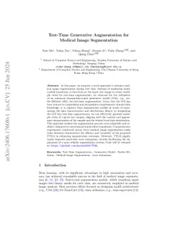 Test-time generative augmentation for medical image segmentation