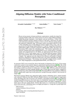 Aligning Diffusion Models with Noise-Conditioned Perception