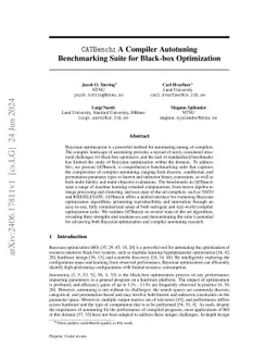 CATBench: A Compiler Autotuning Benchmarking Suite for Black-box Optimization