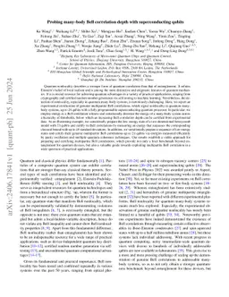Probing many-body Bell correlation depth with superconducting qubits