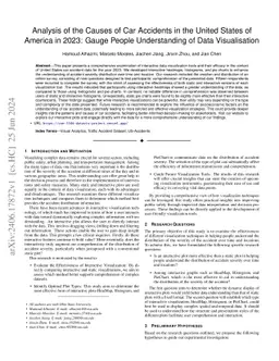 Analysis of the Causes of Car Accidents in the United States of America
  in 2023: Gauge People Understanding of Data Visualisation
