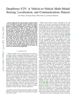 DeepSense-V2V: A Vehicle-to-Vehicle Multi-Modal Sensing, Localization,
  and Communications Dataset