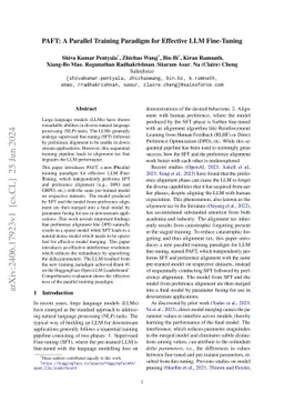 PAFT: A Parallel Training Paradigm for Effective LLM Fine-Tuning