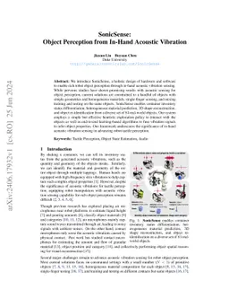 SonicSense: Object Perception from In-Hand Acoustic Vibration