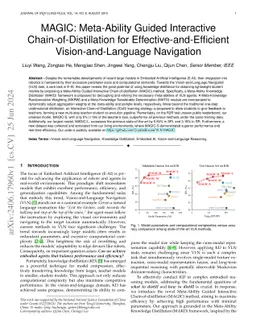 MAGIC: Meta-Ability Guided Interactive Chain-of-Distillation for
  Effective-and-Efficient Vision-and-Language Navigation
