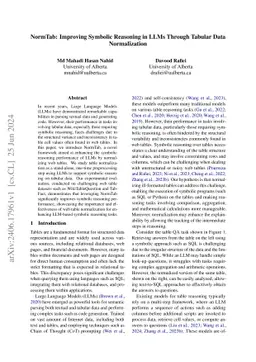 NormTab: Improving Symbolic Reasoning in LLMs Through Tabular Data Normalization