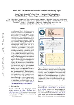 Crafting Customisable Characters with LLMs: Introducing SimsChat, a Persona-Driven Role-Playing Agent Framework