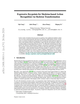 Expressive Keypoints for Skeleton-based Action Recognition via Skeleton
  Transformation