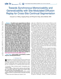 Towards Synchronous Memorizability and Generalizability with Site-Modulated Diffusion Replay for Cross-Site Continual Segmentation
