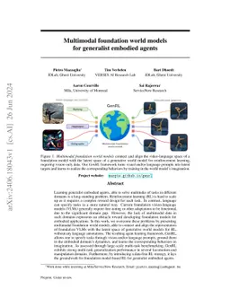 Multimodal foundation world models for generalist embodied agents