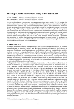Fuzzing at Scale: The Untold Story of the Scheduler