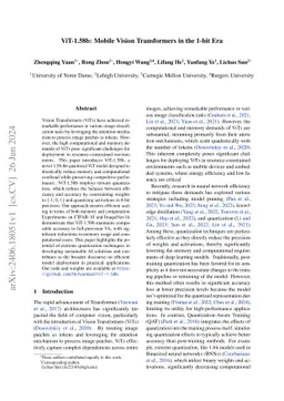 ViT-1.58b: Mobile Vision Transformers in the 1-bit Era